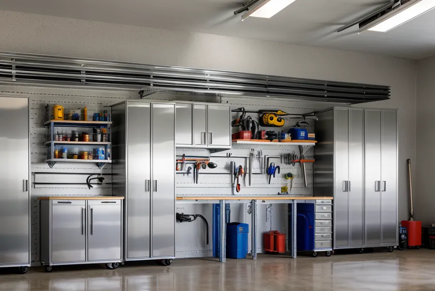 Close-up of a slim water footer-a116d1 fitting into narrow garage wall space.