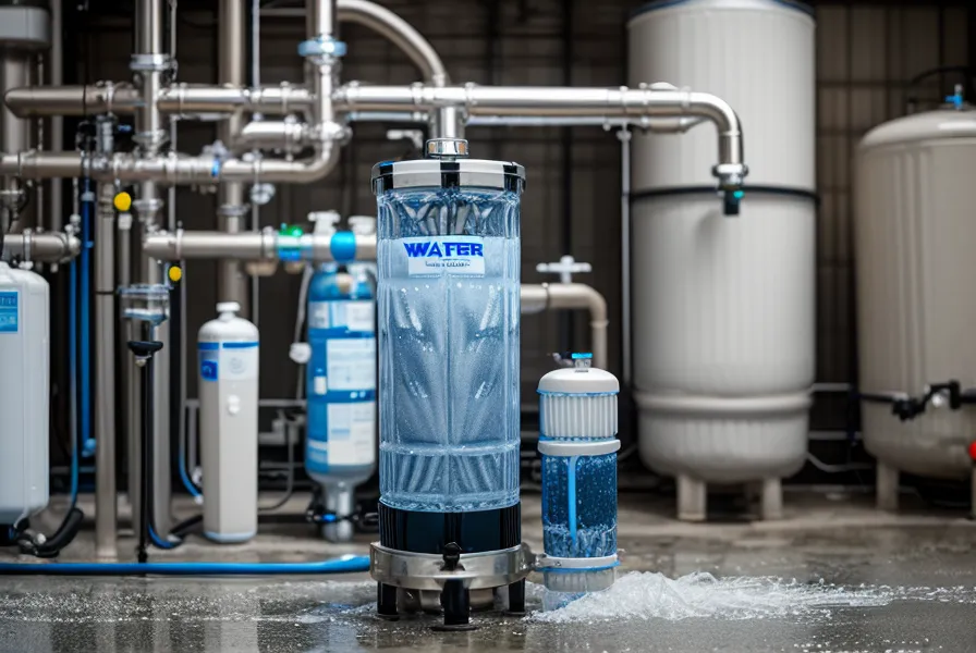 Testing a water filtration system during a cold suburban winter freeze.