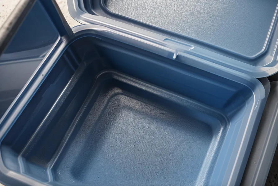 Close-up of the HDPE 2 food-grade plastic symbol on the bottom of a water footer-a116d1