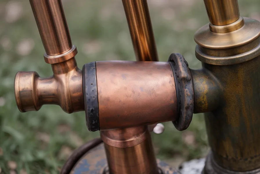 Close-up of a manual water pump and intake valve on an emergency storage system.
